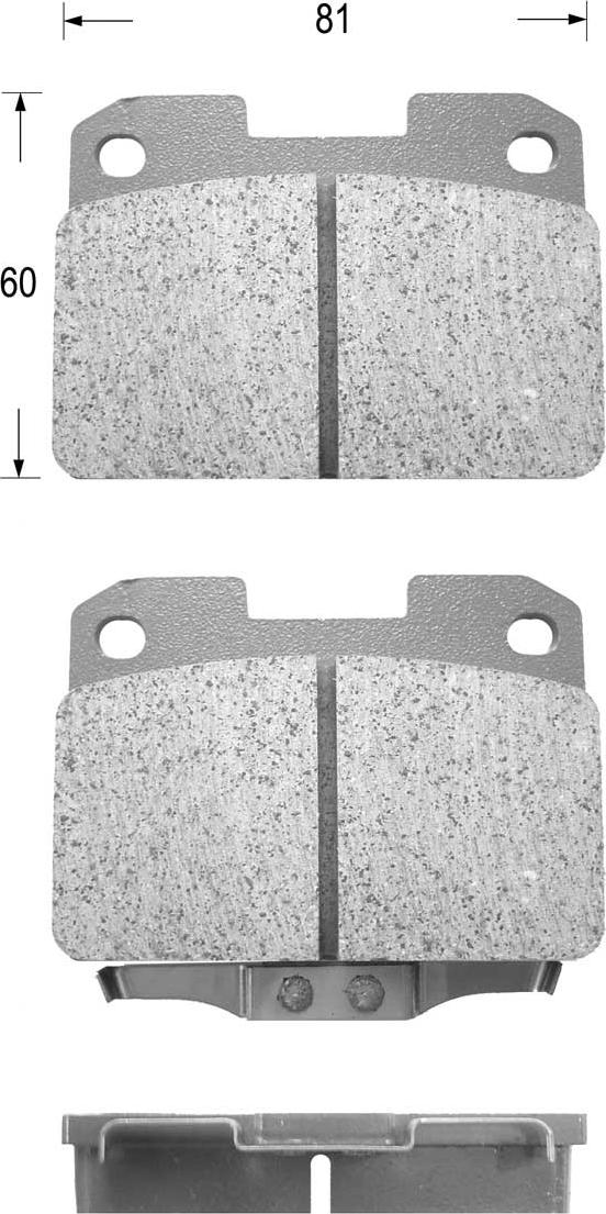 Kaishin FK6073 - Brake Pad Set, disc brake autospares.lv