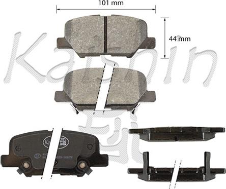 Kaishin FK6146 - Brake Pad Set, disc brake autospares.lv