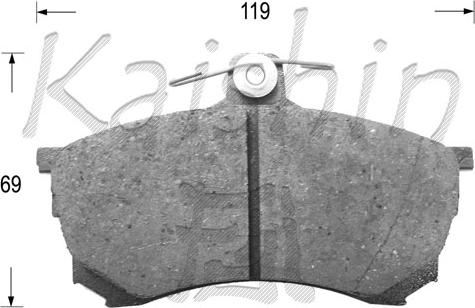 Kaishin FK6102 - Brake Pad Set, disc brake autospares.lv