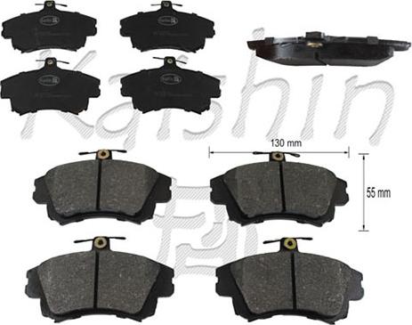 Kaishin FK6126 - Brake Pad Set, disc brake autospares.lv