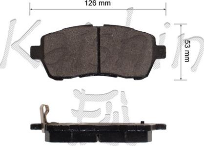 Kaishin FK0051 - Brake Pad Set, disc brake autospares.lv