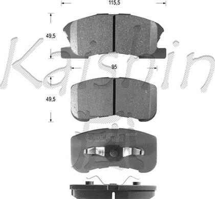 Kaishin FK0034 - Brake Pad Set, disc brake autospares.lv