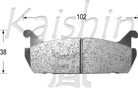 Kaishin FK0021 - Brake Pad Set, disc brake autospares.lv