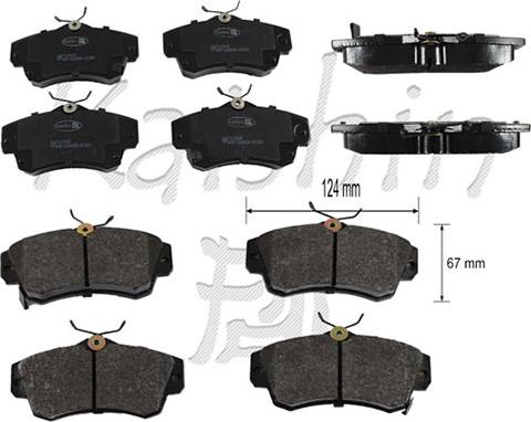 Kaishin FK10045 - Brake Pad Set, disc brake autospares.lv