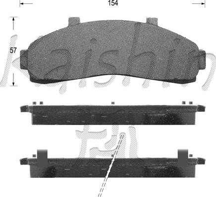 Kaishin FK10041 - Brake Pad Set, disc brake autospares.lv