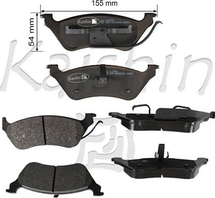 Kaishin FK10043 - Brake Pad Set, disc brake autospares.lv