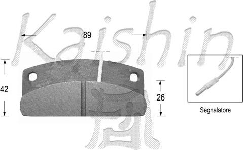 Kaishin FK10052 - Brake Pad Set, disc brake autospares.lv