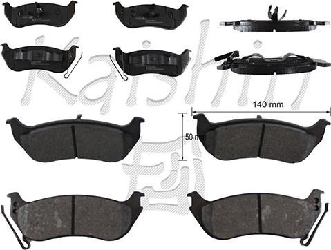 Kaishin FK10067 - Brake Pad Set, disc brake autospares.lv