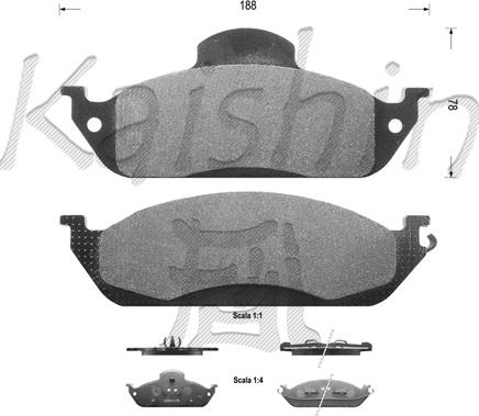 Kaishin FK10031 - Brake Pad Set, disc brake autospares.lv