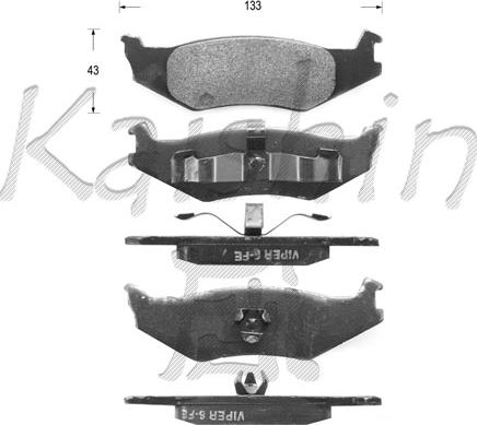 Kaishin FK10024 - Brake Pad Set, disc brake autospares.lv