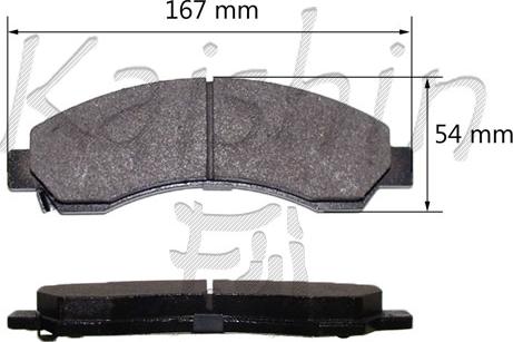 Kaishin FK10195 - Brake Pad Set, disc brake autospares.lv