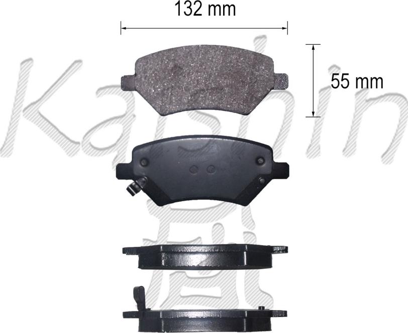 Kaishin FK10196 - Brake Pad Set, disc brake autospares.lv