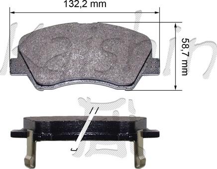 Kaishin FK10192 - Brake Pad Set, disc brake autospares.lv