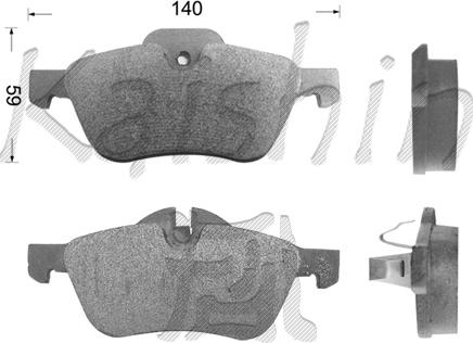 Kaishin FK10149 - Brake Pad Set, disc brake autospares.lv