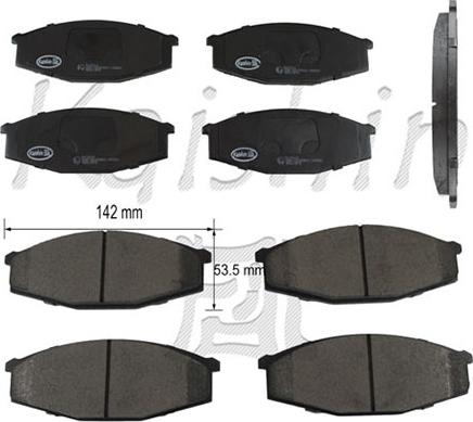 Kaishin FK1014 - Brake Pad Set, disc brake autospares.lv