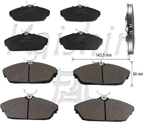 Kaishin FK10156 - Brake Pad Set, disc brake autospares.lv