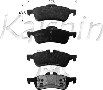 Kaishin FK10150 - Brake Pad Set, disc brake autospares.lv