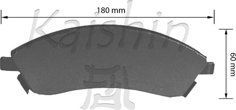 Kaishin FK10163 - Brake Pad Set, disc brake autospares.lv