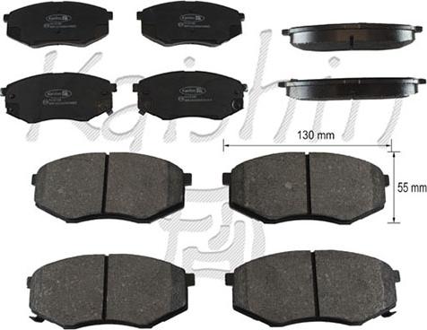 Kaishin FK10185 - Brake Pad Set, disc brake autospares.lv