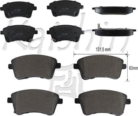 Kaishin FK10186 - Brake Pad Set, disc brake autospares.lv