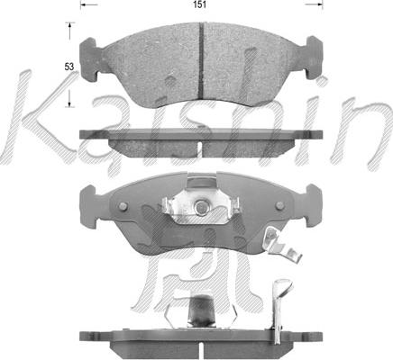 Kaishin FK10135 - Brake Pad Set, disc brake autospares.lv