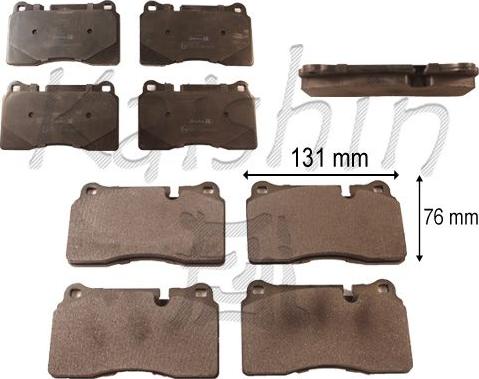 Kaishin FK10176 - Brake Pad Set, disc brake autospares.lv