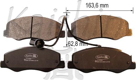 Kaishin FK10302 - Brake Pad Set, disc brake autospares.lv