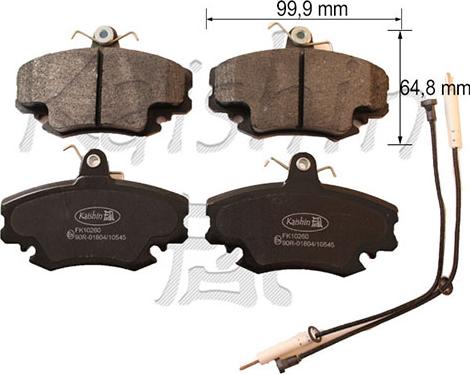 Kaishin FK10260 - Brake Pad Set, disc brake autospares.lv