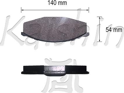 Kaishin FK1026 - Brake Pad Set, disc brake autospares.lv