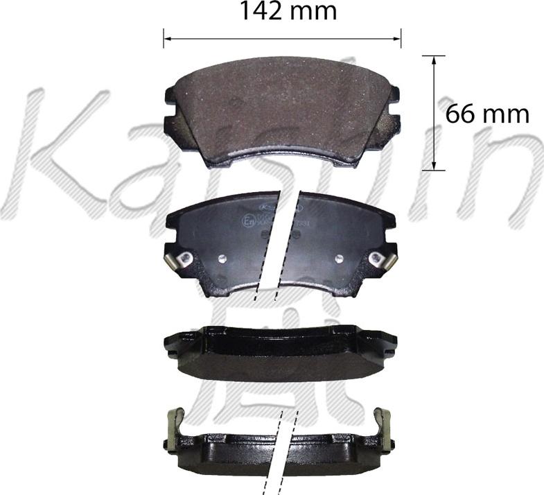 Kaishin FK10206 - Brake Pad Set, disc brake autospares.lv