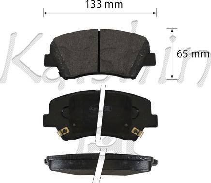 Kaishin FK10211 - Brake Pad Set, disc brake autospares.lv