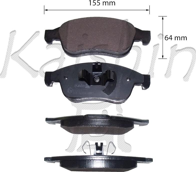 Kaishin FK10213 - Brake Pad Set, disc brake autospares.lv