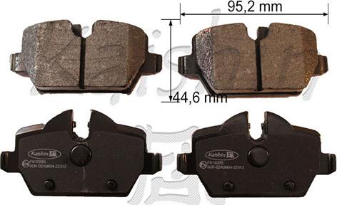 Kaishin FK10285 - Brake Pad Set, disc brake autospares.lv