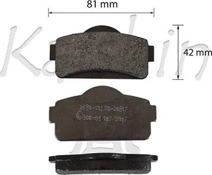 Kaishin FK10231 - Brake Pad Set, disc brake autospares.lv