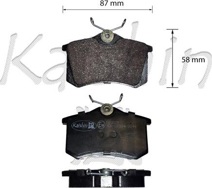 Kaishin FK10225 - Brake Pad Set, disc brake autospares.lv