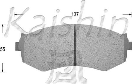 Kaishin FK1154 - Brake Pad Set, disc brake autospares.lv