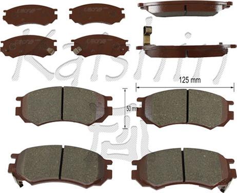 Kaishin FK1151 - Brake Pad Set, disc brake autospares.lv