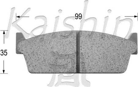 Kaishin FK1160 - Brake Pad Set, disc brake autospares.lv