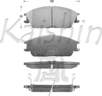 Kaishin FK11091 - Brake Pad Set, disc brake autospares.lv
