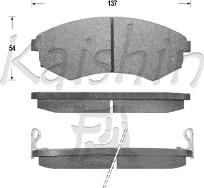 Kaishin FK11053 - Brake Pad Set, disc brake autospares.lv