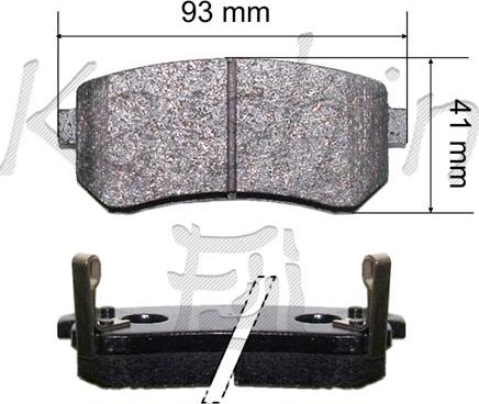 Kaishin FK11195 - Brake Pad Set, disc brake autospares.lv