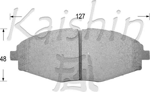 Kaishin FK11144 - Brake Pad Set, disc brake autospares.lv