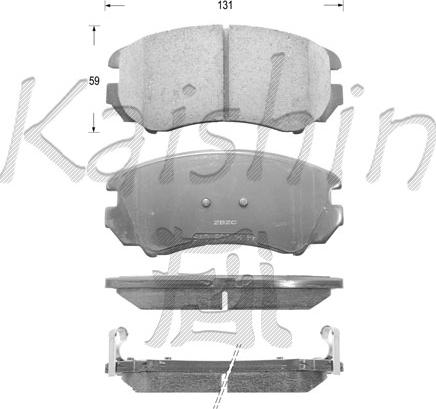 Kaishin FK11148 - Brake Pad Set, disc brake autospares.lv