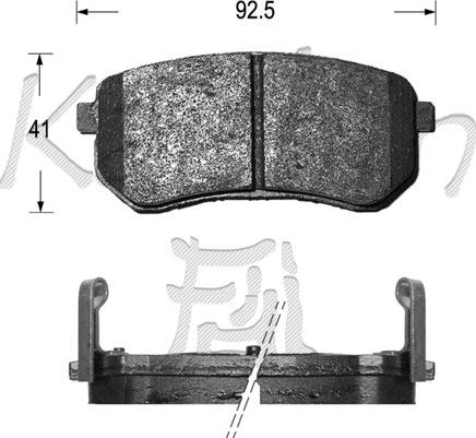 Kaishin FK11160 - Brake Pad Set, disc brake autospares.lv