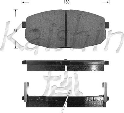 Kaishin FK11163 - Brake Pad Set, disc brake autospares.lv