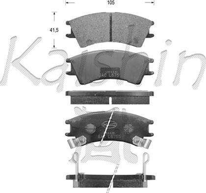 Kaishin FK11109 - Brake Pad Set, disc brake autospares.lv