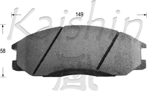 Kaishin FK11103 - Brake Pad Set, disc brake autospares.lv