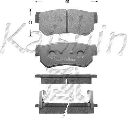 Kaishin FK11118 - Brake Pad Set, disc brake autospares.lv