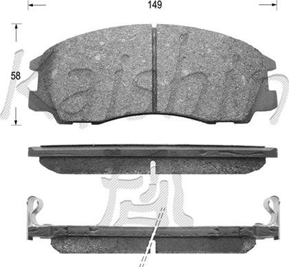 Kaishin FK11136 - Brake Pad Set, disc brake autospares.lv