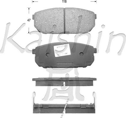 Kaishin FK11133 - Brake Pad Set, disc brake autospares.lv